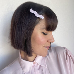 Pink Glossy Wave Clip